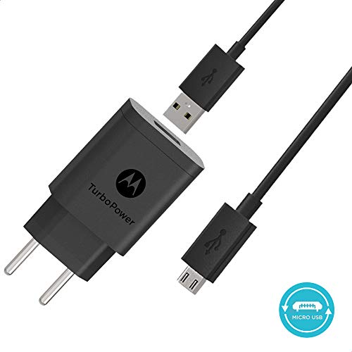 Motorola, Carregador Turbo Power™ 18W, Cabo USB-A, Micro-USB, Porta USB-A