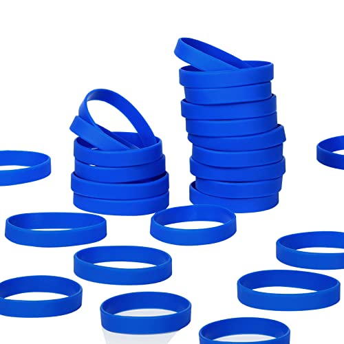 Pulseras de silicona para niños, pulseras de goma en blanco, pulseras universales elásticas de goma al por mayor bandas de pulsera a granel azul Cover