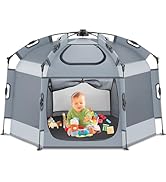 Babepai Pop up Playpen with Canopy - Portable Baby Beach Tent - Outdoor Baby Playpen - Indoor & O...