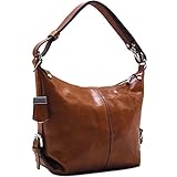 Floto Capri Tote Full Grain Leather Shoulder Bag Crossbody in Brown