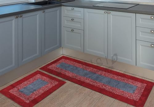 Image of Cotton Kitchen Doormat Rectangular Floor Mat Anti-Slip Soft Washable Printed Designer for Kitchen Room Offices (120L x 40W & 60L x 40W Centimetre) Design-6