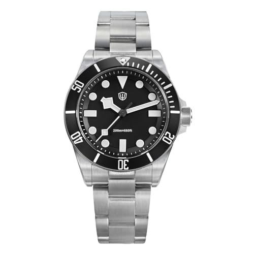 watchdives WD1969 PRO 38mm Dive Watch for Men, VH31 Sweep Second Movement