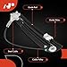 A-Premium Rear Left Driver Side Power Window Regulator Without Motor Compatible with BMW E39 525i 2001-2003, 528i 1999-2000, 530i 2001-2003, 540i 1999-2003, M5 2000-2003