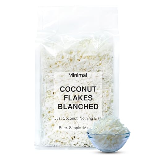 Image of Minimal Dried Natural Unsweetened Coconut Flakes - 1kg | Fresh & Crunchy | Ideal for Baking, Cooking, and Snacking