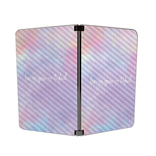 Image of MightySkins Carbon Fiber Skin for Microsoft Surface Duo - BeYouTiful | Protective, Durable Textured Carbon Fiber Finish | Easy to Apply, Remove, and Change Styles | Made in The USA