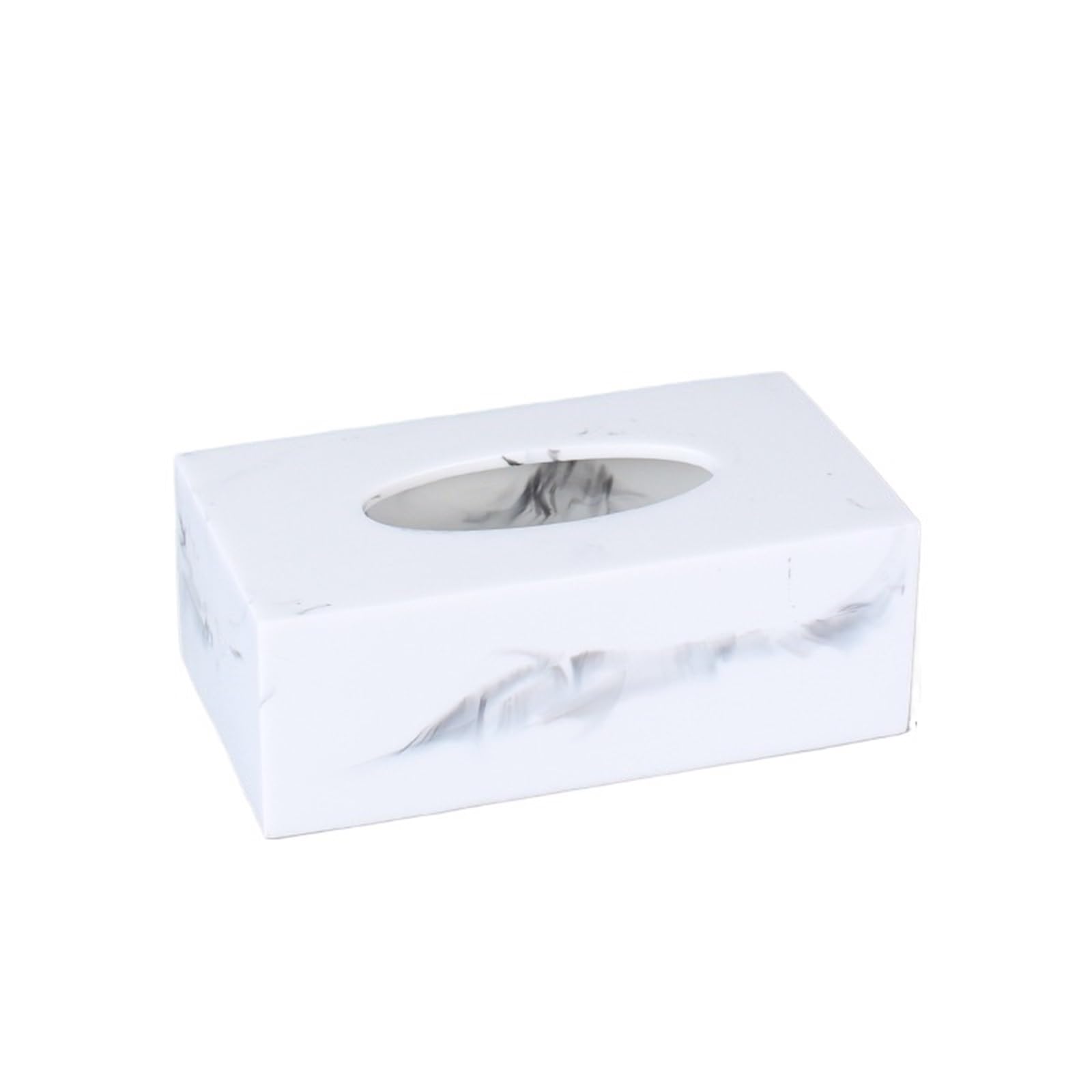 Tissue Case Simple Rectangular Resin Tissue Box Cover Hotel Creative Napkin Facial Dispenser Tissue Dispenser(White)