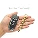 YEEMO Mini Brass Bolt Action Pen with Quick-Release Keychain, Handmade EDC Pocket Pen, 76 mm with 2 Replacement Refills & Gift Box (QR Brass)