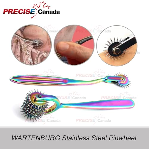 2-Wartenberg-Pin-Wheel-Pinwheel-1-7-Head-Diagnostic-Multi-Color-Rainbow