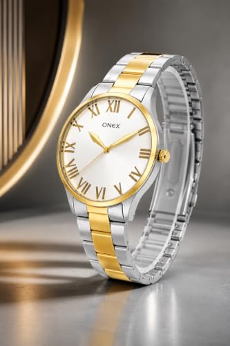 Onex Men's Analog Watch Stainless Steel Strap Silver - Image 4