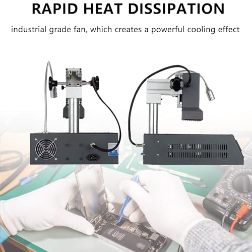 Estación de retrabajo de aire caliente y kit de soldadura para reparación electrónica, herramienta de soldadura y reballing de alta precisión para tabletas y dispositivos