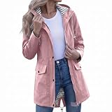 Rain Jacket Women Trendy Raincoat Lightweight Zip Up...