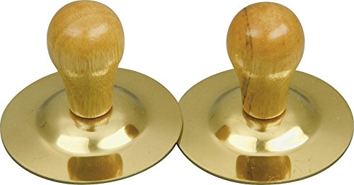 Rhythm Band Brass Cymbals With Knobs Finger Cymbals With Wood Knobs #TOP1