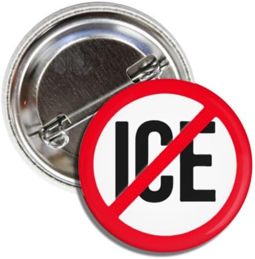 Abolish ICE No Human is Illegal Button Pin, 1.50 Inches, Political Statement Badge