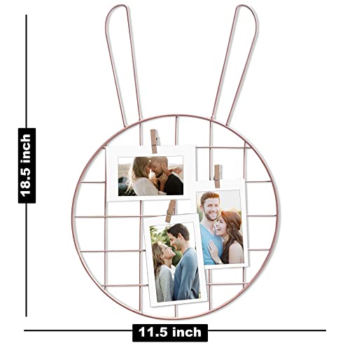 Image of Art Street Rabit Bunny Pink DIY Metal Photo Grid for Home Wall Decor and Living Room Decoration (Size - 11.5 x 18.5 Inches)