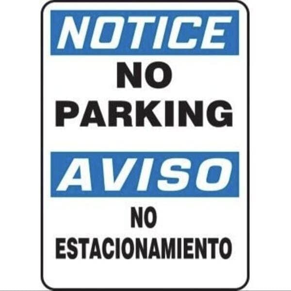 SPANISH BILINGUAL Safety Sign, Mfr: SBMVHR855XT-A