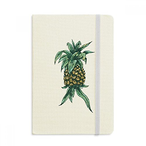 Ananas Fruit Manger Notebook tissu vert, journal intime A5 classique