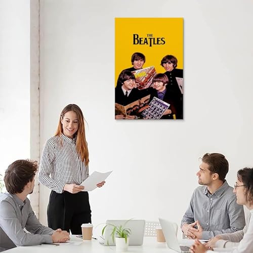 BBAUER Poster décoratif sur toile The Beatles Rock Singer – Impression d’art moderne pour chambre à coucher – 60 x 90 cm - Les Beatles, Paul McCartney, John Lennon, RIngo Starr, George Harrison BBAUER Poster décoratif sur toile The Beatles Rock Singer - Impression d'art moderne pour chambre à coucher - 60 x 90 cm – Image 6