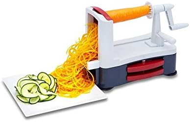 Vegetable Spiralizer 3-Blades - Zucchini Spaghetti Maker/veggie noodle maker - for Low Carb/Paleo/Vegan/Raw/Gluten-Free Meals- Professional Spiral Vegetable Slicer Kitchen cutter Tool (colored)