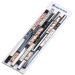 TST Mosaic Tiles Crystal Glass Tile Rose Gold Interlocking Chrome Silver Black Ink Blue Mosaic Bath Kitchen Fireplace Decor TSTGT107 (1 Sample 12x12 Inches)