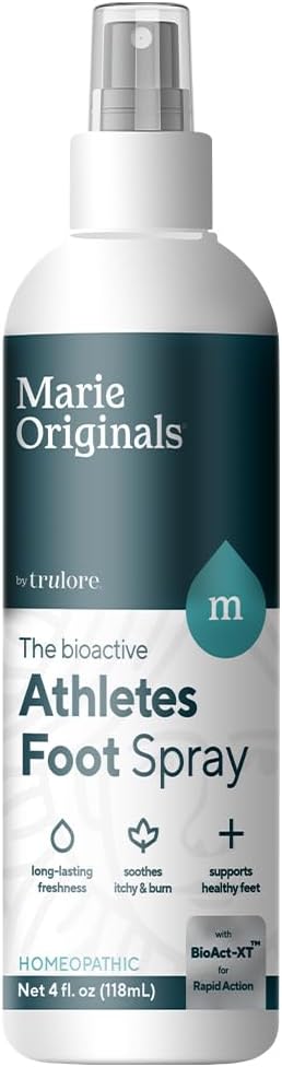 Marie Originals Homeopathic Athlete's Foot Spray, Plant-Based, 4 oz