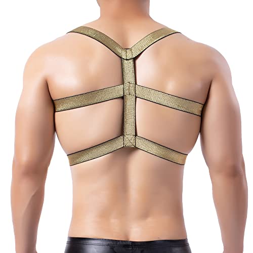 Mens Harness Belt Body Chest Elastic Halter Nylon Shoulder Strap Club Wear Costume2