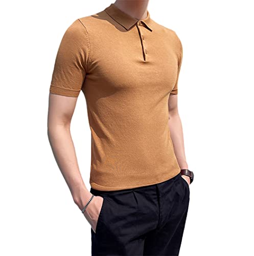 Polo en soie glacée homme chic et ajusté pour un été raffiné