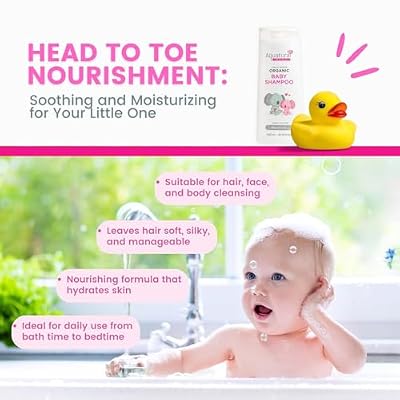 Organic Baby Essentials Bath Care Set - Certified Organic Baby Shampoo, Lotion & Nappy Cream - Dermatologist Tested, Newborn Safe, Gentle & Nourishing