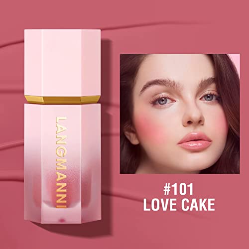 Tosouatop Liquid Blush, Soft Cream Blush Makeup With Cushion Applicator For Cheeks, Natural Glossy, Improve Complexion, Long-Wearing, Blush Makeup For Face, Eyes And Lips, 01#Lucky Pink #TOP1
