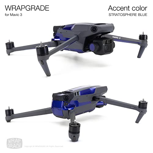 WRAPGRADE Partial Skin Stickers for DJI Mavic 3 / Mavic 3 Classic Accent Color (Stratosphere Blue) by WRAPGRADE - Image 5