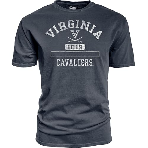 Virginia Cavaliers NCAA Officially Licensed T-Shirt Team Color Dyed Ringspun, Large