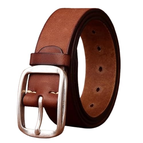 Ceinture en cuir de vachette large 38 mm artisanale pour pantalon et chino homme