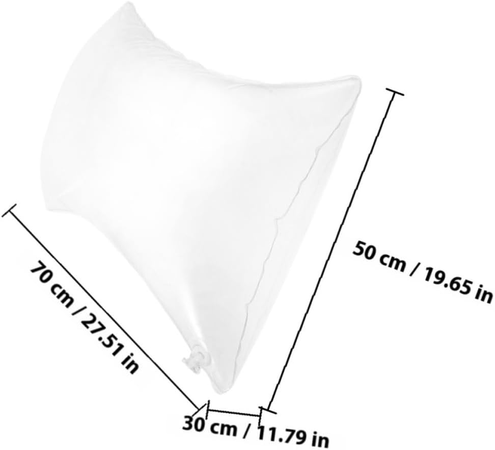 VOSAREA Inflatable Pillow Insert for Camping and Sofa Cushion Foldable White PVC Pillow Core Easy to Inflate or Deflate for Outdoor and Home Use