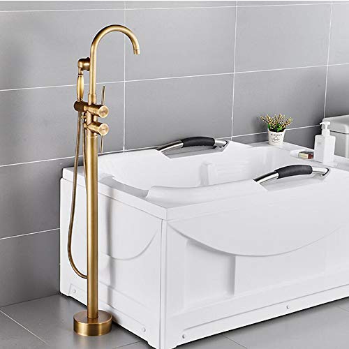 Grifo de bañera independiente con ducha de mano estilo antiguo 2