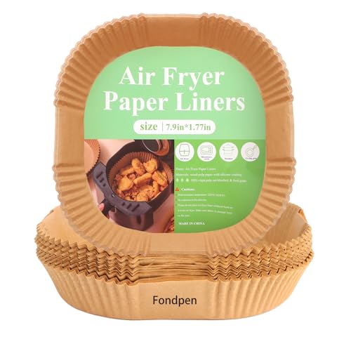 Air Fryer Liners Disposable, 100PCS Non-stick Disposable Airfryer Liners, 9 Inch Unbleached Parchment Paper, Round Air Fryer Paper Liners for 5-8QT Air Fryer, Baking, Roasting Microwave