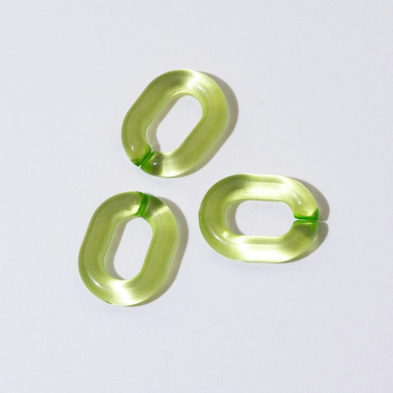 Akrylowe otwarte szybkozłącza, akrylowe pierścienie łączące, opakowanie 200 sztuk, wielokolorowe, 19 x 14 mm, do produkcji biżuterii (Tianlan)