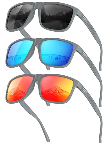 Image of Sunglasses-Men Polarized Mens Sunglasses: Classic Women Sun Glasses UV Protection for Fishing Driving Golf