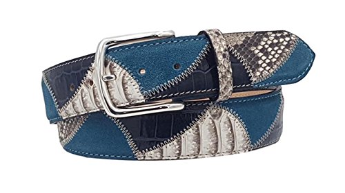 Cintura 4 cm in Pelle di Pitone, e Bovina con fodera in pelle