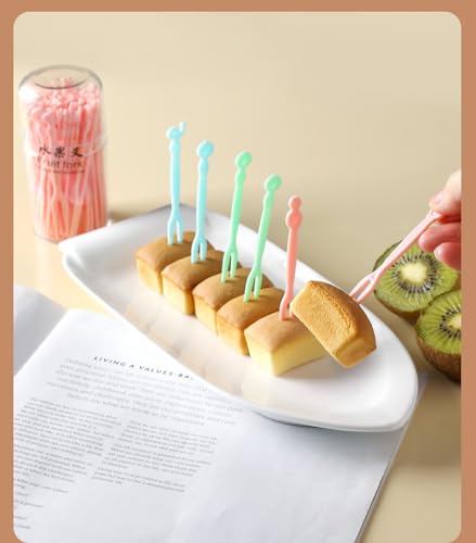 150 peças de garfos de aperitivo, palitos de comida de coquetel, palitos de frutas fofos, garfos des