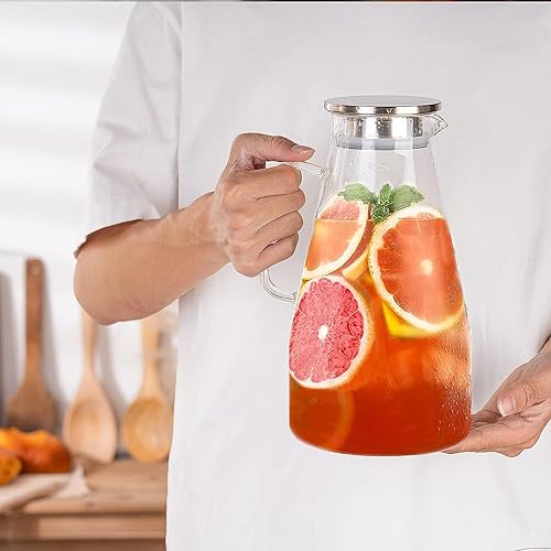 Image of Premium Water and Juice Glasses Set of 6 300ML and 1.9 Liter Water Jug 1 Piece,Transparent Glass and Jug Set for Dining Table,Party,Gift Set,All pourpse use (7 Piece) (MT-13)