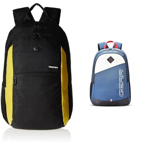Image of Gear Basic 47 cms Sport Black Casual Backpack (BKPECONO10112) + 14 cms Blue Casual Backpack (MDBKPECO50504)