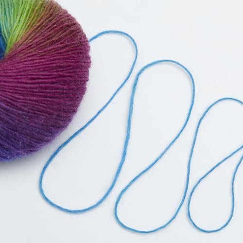 Image of NICEEC 2 Skeins Rainbow Soft Yarn 100% Wool Gradient Multi Color Yarn for Crocheting Knit Total Length 180mx2(196ydsx2,50gx2)-9#