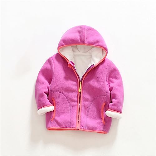 Toddler Girls Boys Spring Winter Long Sleeve Thick Solid Color Plush Zipper Hooded Coat Girls 10 to 12 Clothes Trendy3