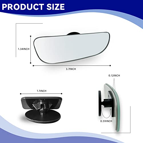Blind Spot Mirror, Rectangular Shaped Hd Glass Frameless Convex Rear View Mirror With Wide Angle Adjustable Stick, Car Side Mirror With Self Adhesive Back, Universal Car Fit (Pack Of 2) #TOP1