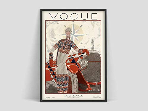 N / A Copertina di Una rivista, Poster retrò, Copertina di Una rivista, Poster di Moda, Moda, Art Nouveau, Poster Art Déco Famiglia Pittura Decorativa Senza Cornice Z23 40x60cm