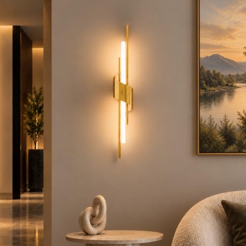 Image of Murphy Auric Twist 12W Decorative LED Wall Lamp | Warm White Wall Light | Premium Gold Finish | Modern Wall Sconce for Living Room, Bedroom & Hallway | 2 Year Warranty | Pack of 1