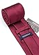 HISDERN Krawatten Burgund Herren Hochzeit Krawatte mit Einstecktuch Klassisch Business Krawatte & Taschentuch Set