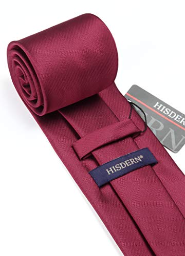 Image of HISDERN Mens Striped Tie and Pocket Square Set Necktie for Men | soft smooth texture, wrinkle-free, neat hand-tied knot, gifting ready, regular 3.4 width, coordinated look, business wedding