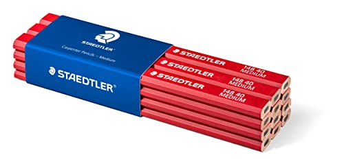 Staedtler 148 40 10 Zimmermannsbleistift medium, oval, rotbraun