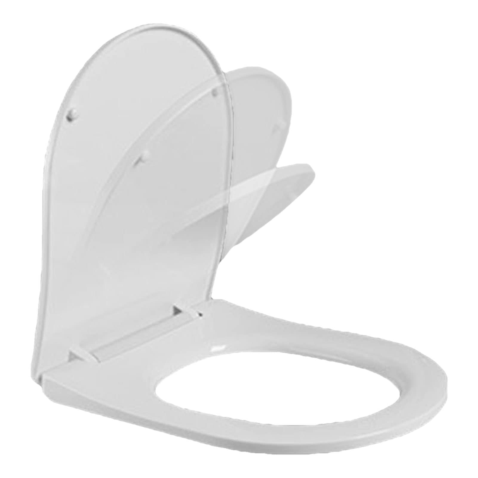 Extended, Soft Closing Quick disconnecting White Plastic seat fits Adults, Adjustable, Lightweight, Durable, Portable, User-Friendly, Compact, Elongated, Close, one, Click, Release, Toilet