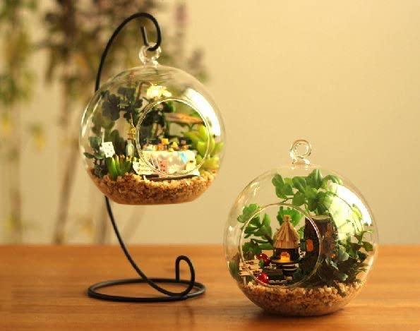 Amazon.co.jp: オシャレな球体ガラス ミニチュア ドール ハウス 山小屋